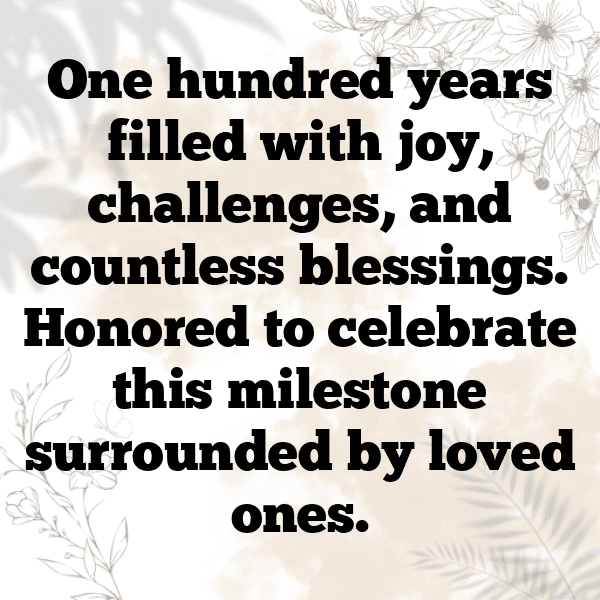 256+ 100th Birthday Captions For Instagram (Best, Funny & Short) 5 100th Birthday Captions Photo For Instagram-w5a88M