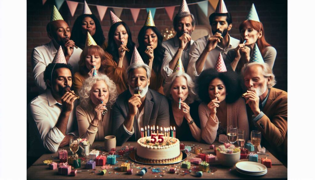 55th birthday captions for instagram - featured image