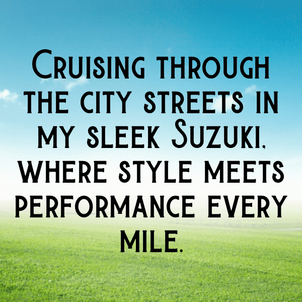 328+ Suzuki Boulevard Captions for Instagram (Short, Trending & Viral) 15 Suzuki Boulevard Captions Photo for Instagram-SMvNEh