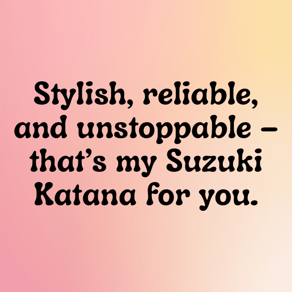 Suzuki Katana Captions Image for Instagram-dyUw7X