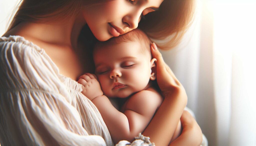 tender hugs baby captions for instagram - featured image