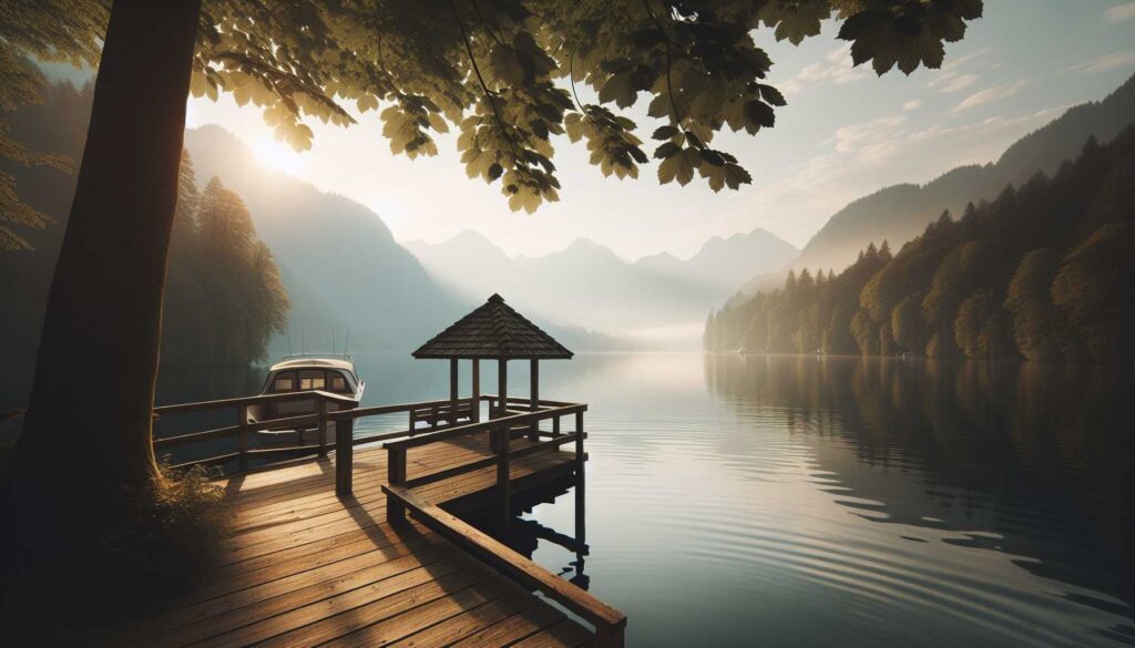 tranquil lake captions for instagram - featured image